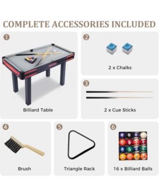 48" Folding Pool Table for Adults & Kids - Portable Billiard Table for Indoor & Outdoor Games