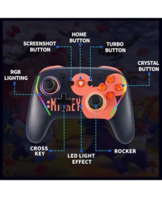 Wireless Switch 2 Controller for Nintendo Switch/Lite/OLED, with Programmable Back Buttons, 6-Axis Gyro, Turbo Function & Wake