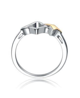 Two-Tone with Open Star Statement Ring