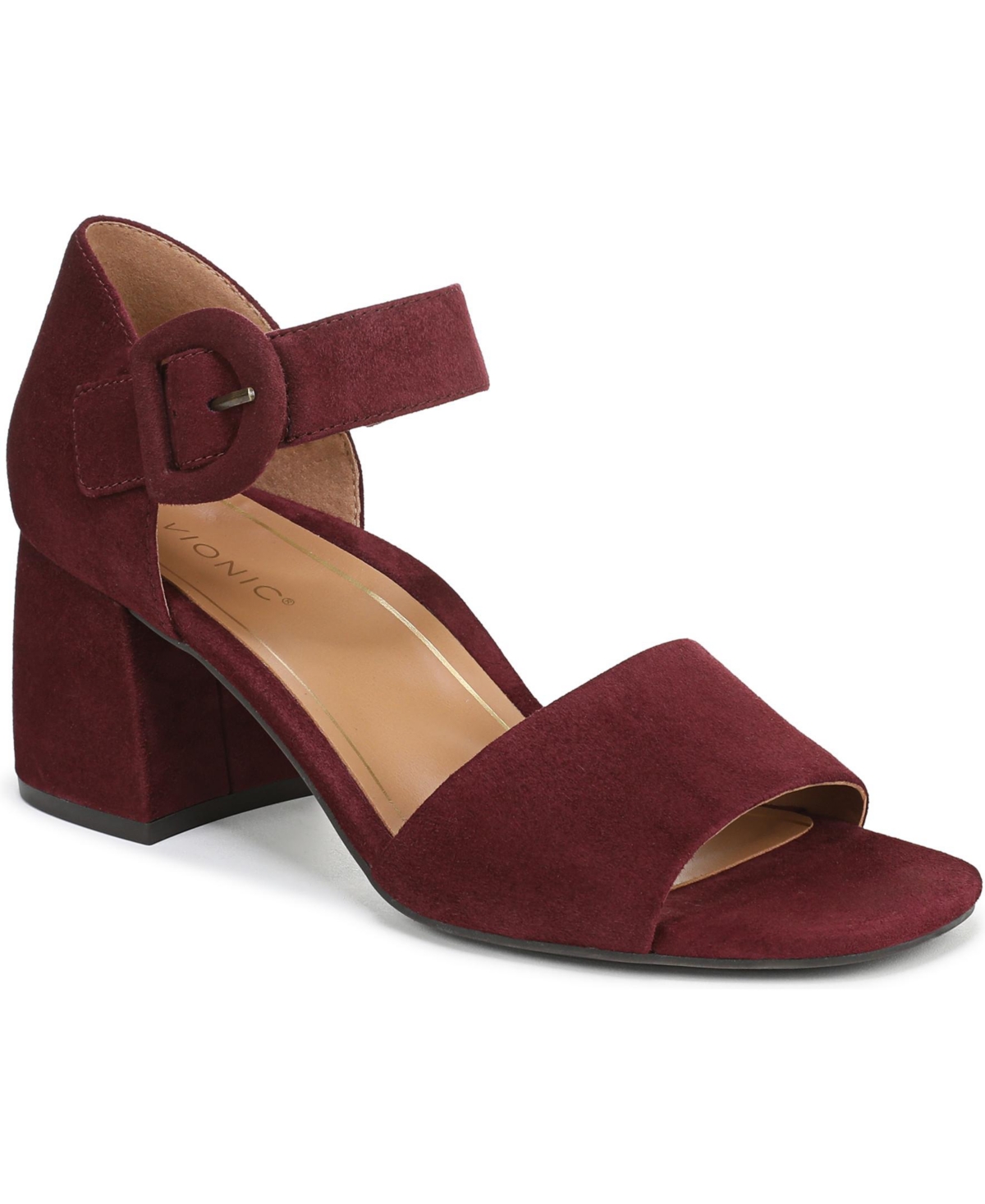 Womens Chardonnay Strappy Sandals - Cherry jubilee suede leather
