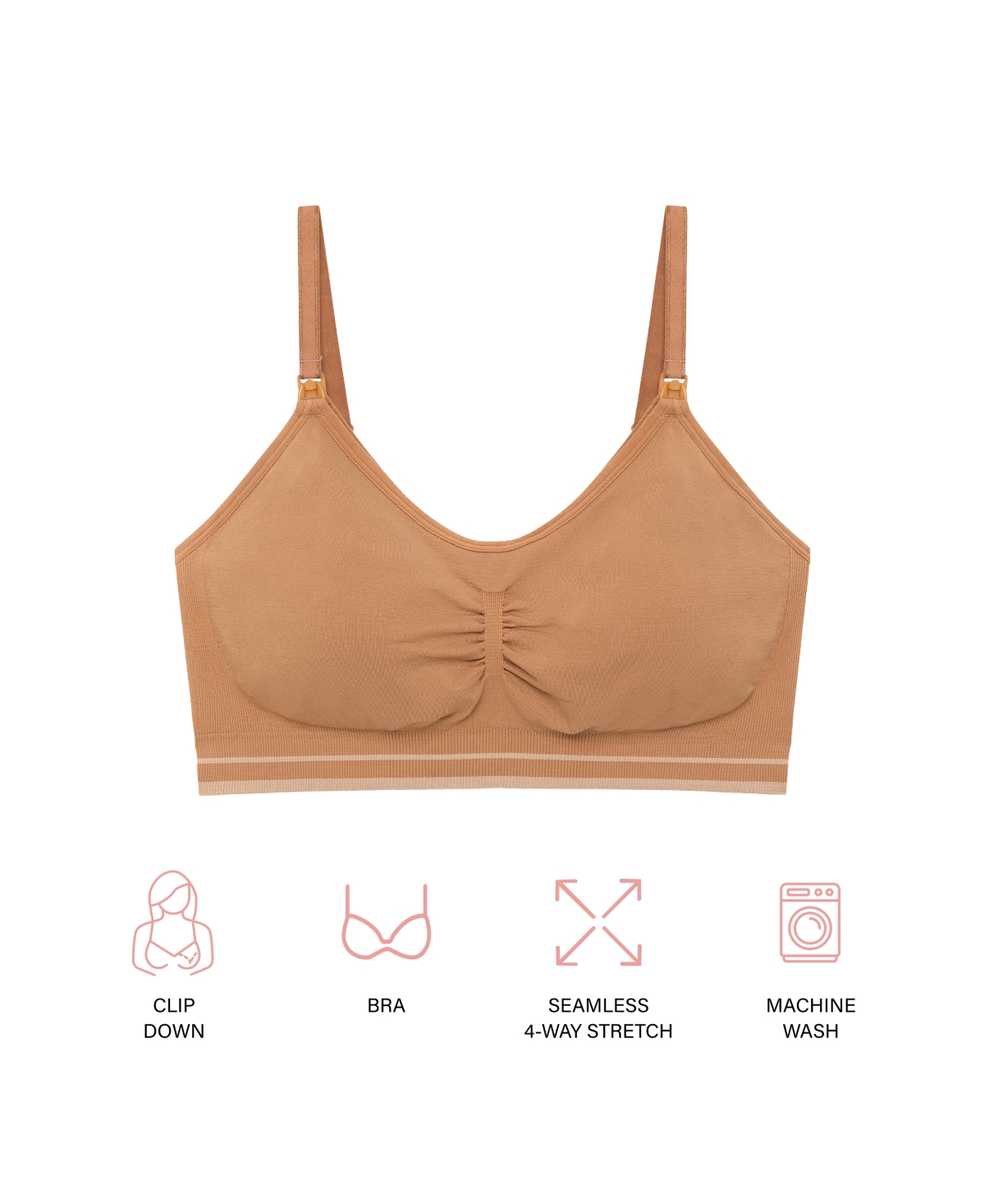 Motherhood Women's Maternity Seamless Nursing and Hands-Free Pumping Bra