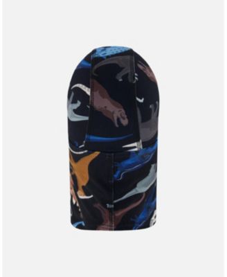 Boy Brushed Jersey Balaclava Black Dinosaur Print - Toddler|Child