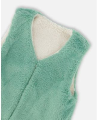 Big Girls Reversible Faux Fur Vest