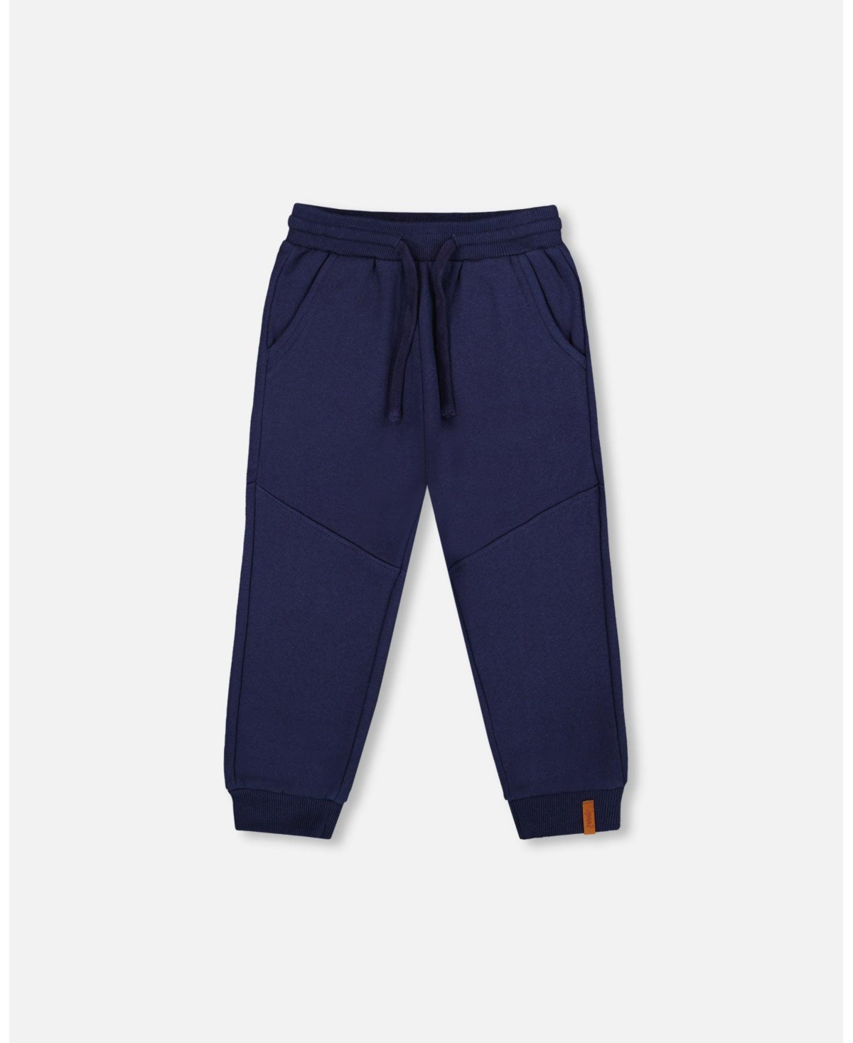 Deux par Toddler Boys Fleece Sweatpants with Pockets Navy Blue - Toddler|Child