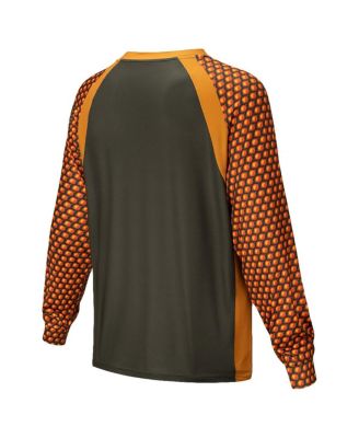 Men's and Women's Orange The Allman Brothers Band Eat a Peach&nbsp;Raglan Long Sleeve Swim Shirt