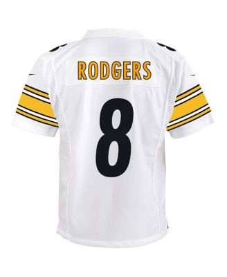 Big Boys and Girls Aaron Rodgers White Pittsburgh Steelers Game Jersey