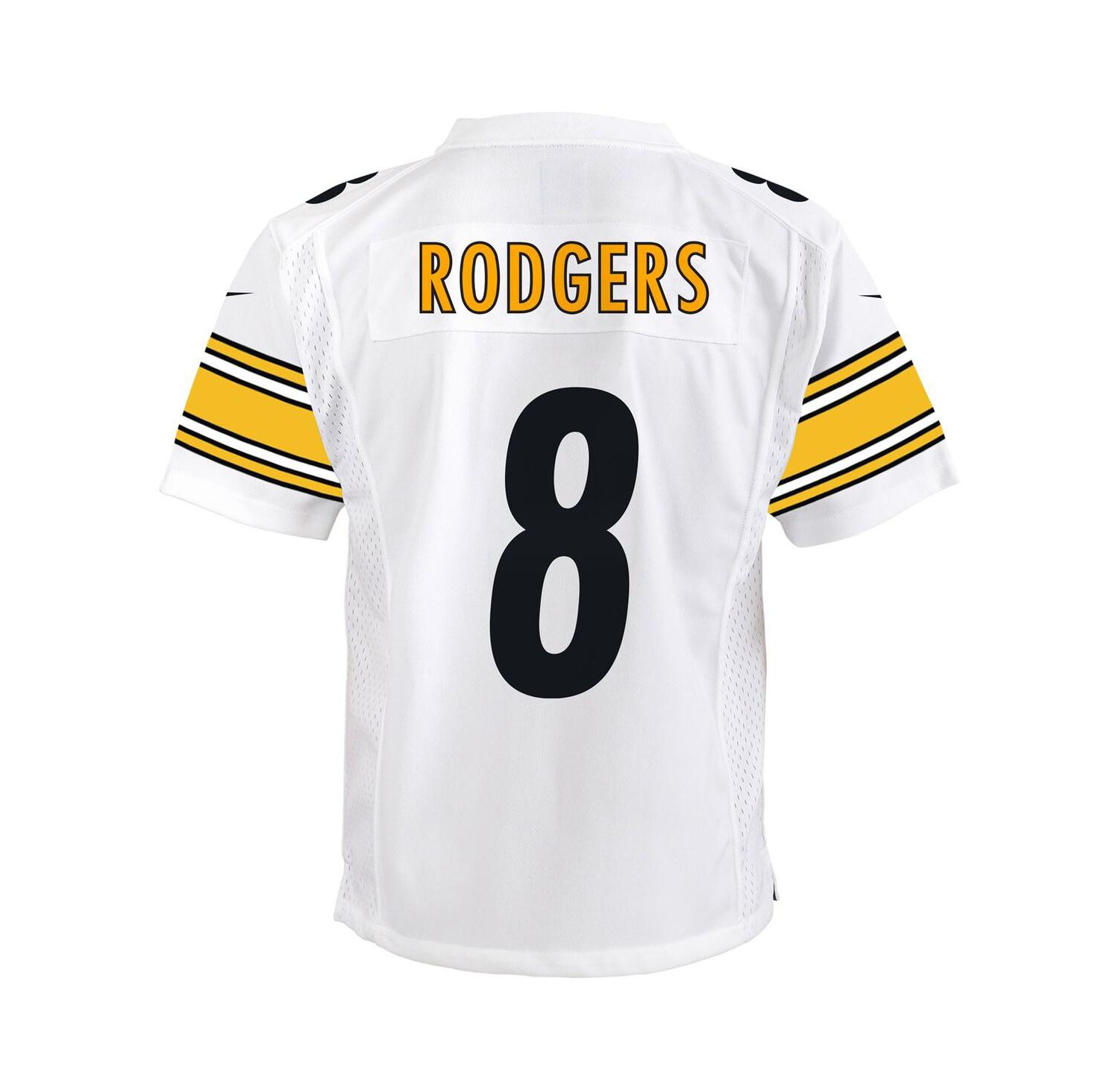 Big Boys and Girls Aaron Rodgers White Pittsburgh Steelers Game Jersey