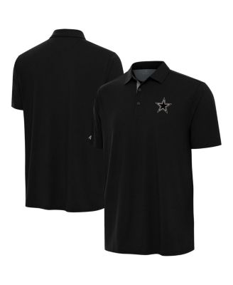Antigua - Men's Black Dallas Cowboys Era Polo Shirt