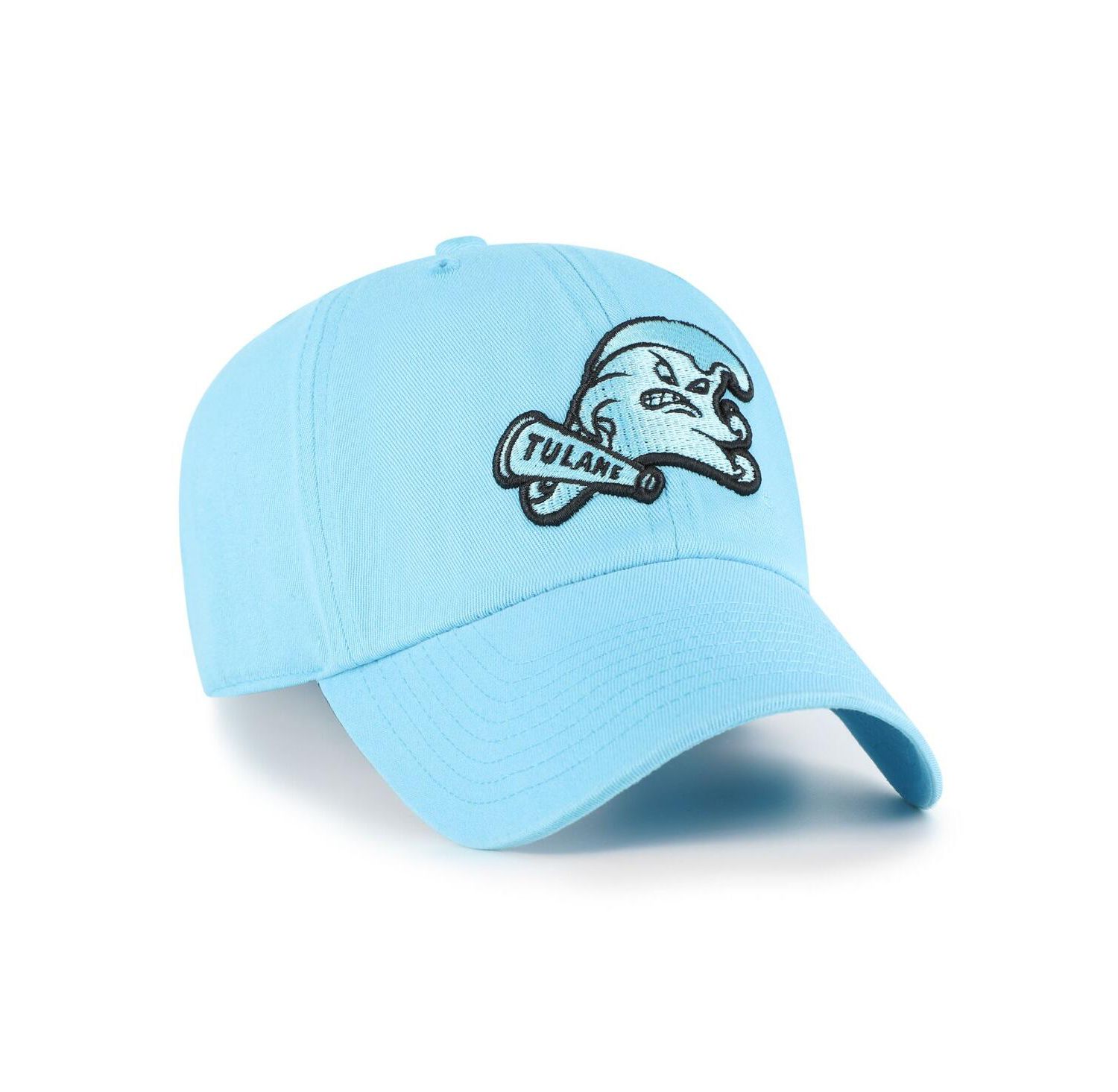 Men's Coastal Blue Tulane Green Wave Clean Up Adjustable Hat