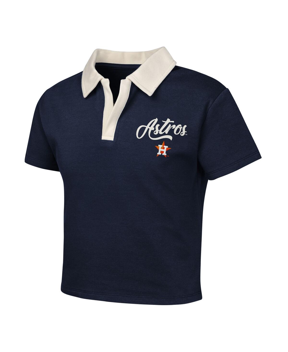 Outerstuff Big Girls 2-piece Navy Houston Astros Base Trainer Johnny Polo And Skort Set In Blue
