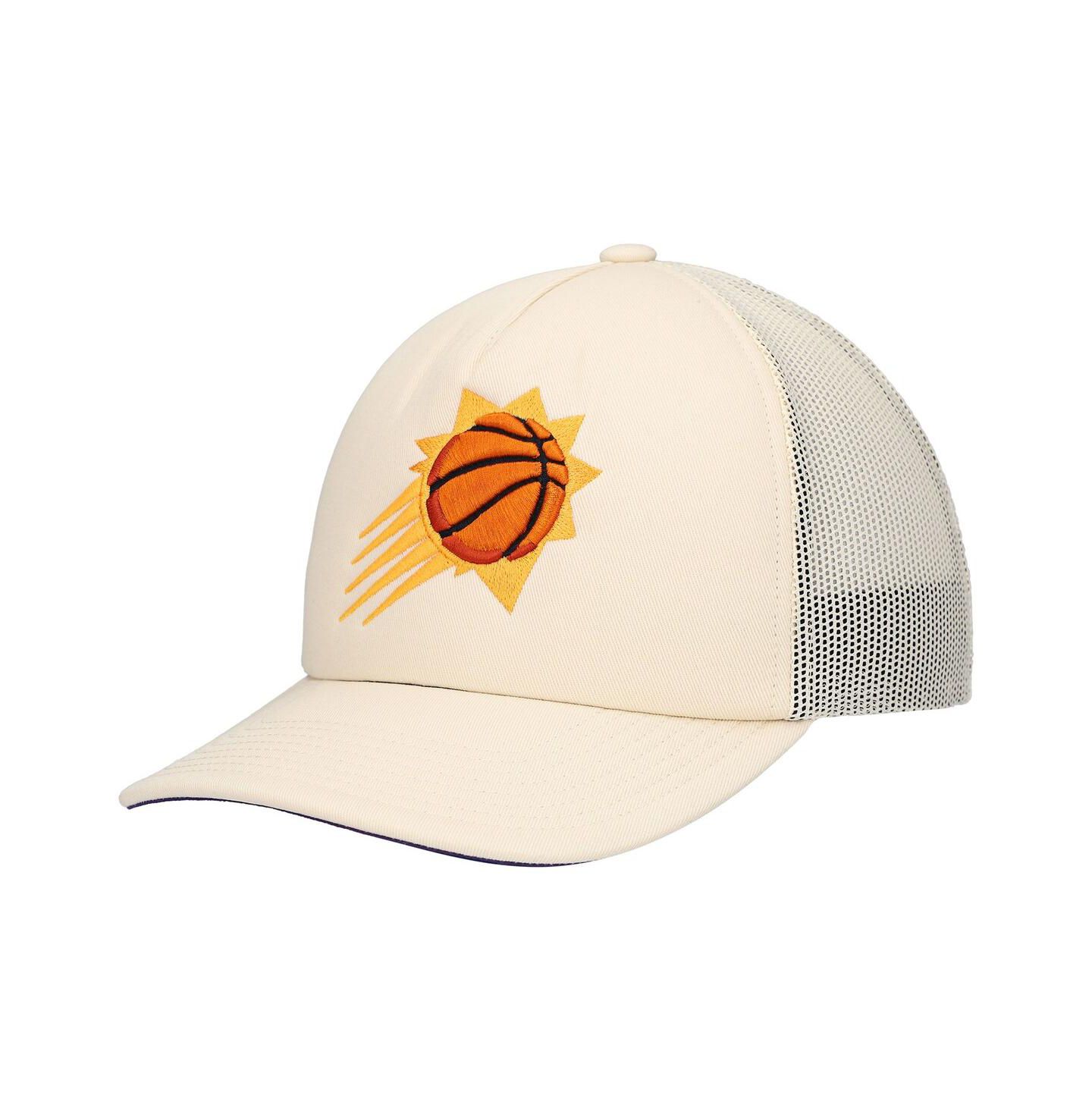 Мужская кепка Mitchell & Ness Cream Phoenix Suns Trucker Adjustable Hat — фото 1