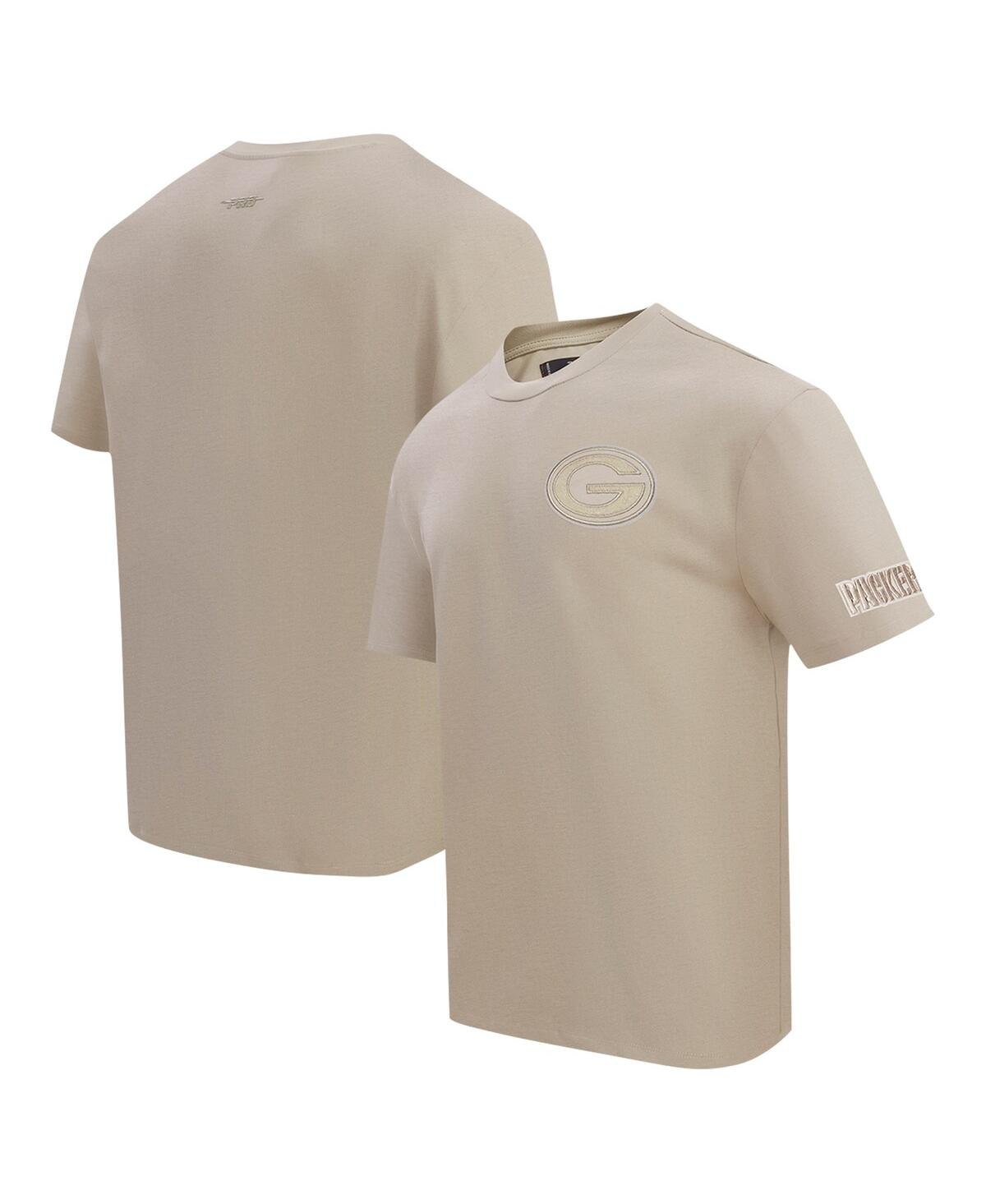 Men's Tan Green Bay Packers Drop Shoulder T-Shirt - Tan