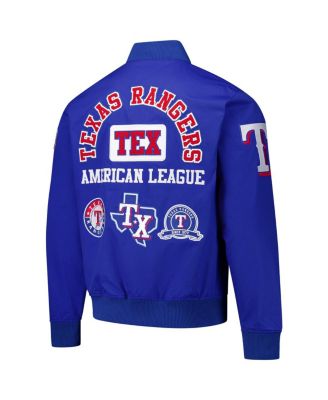 Men's Royal Texas Rangers Area Code Twill Full-Zip Jacket