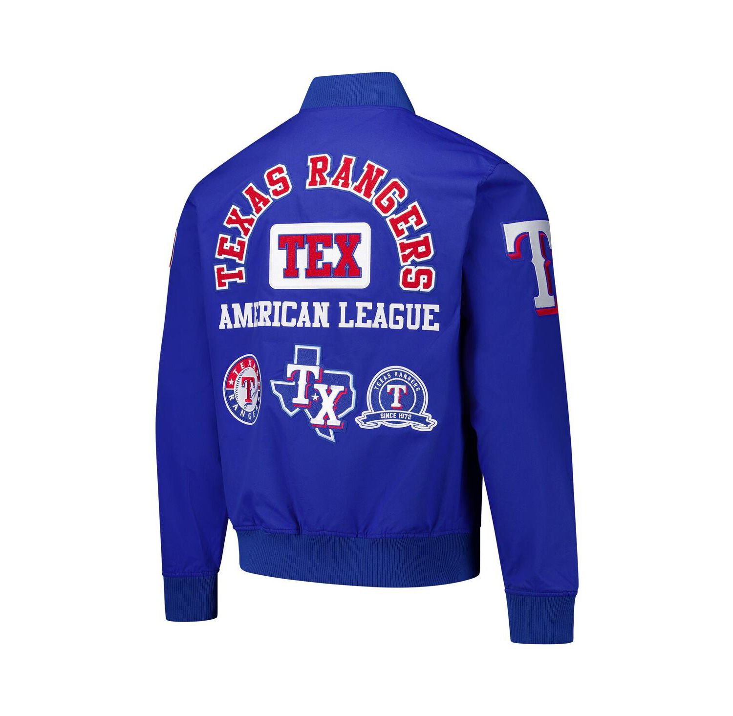 Men's Royal Texas Rangers Area Code Twill Full-Zip Jacket