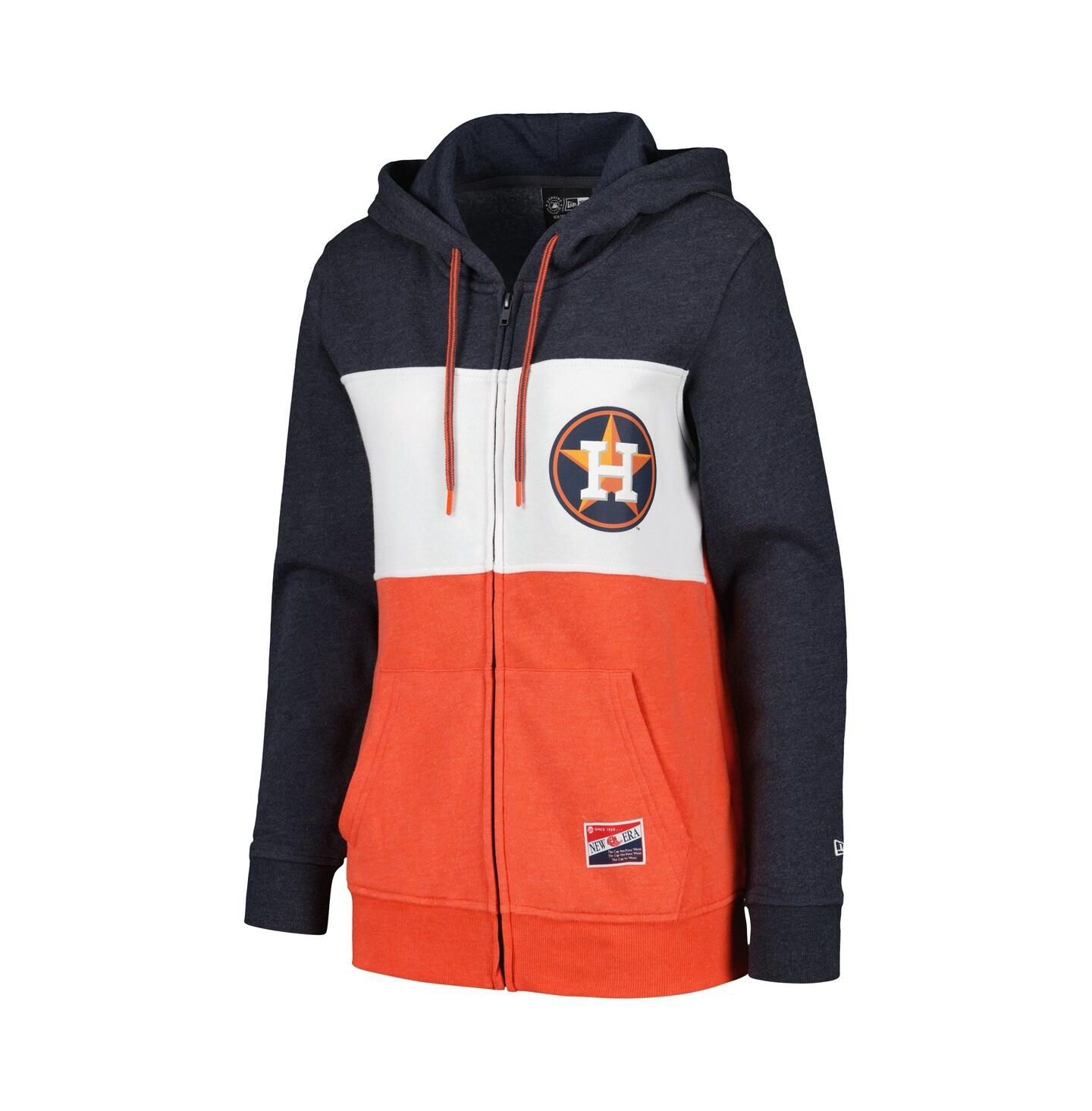 Женская куртка New Era Navy Houston Astros Color Block Full-Zip Hoodie Jacket — фото 3