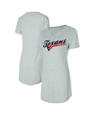 Concepts Sport - Women's Gray Houston Texans Petition Knit Nightshirt