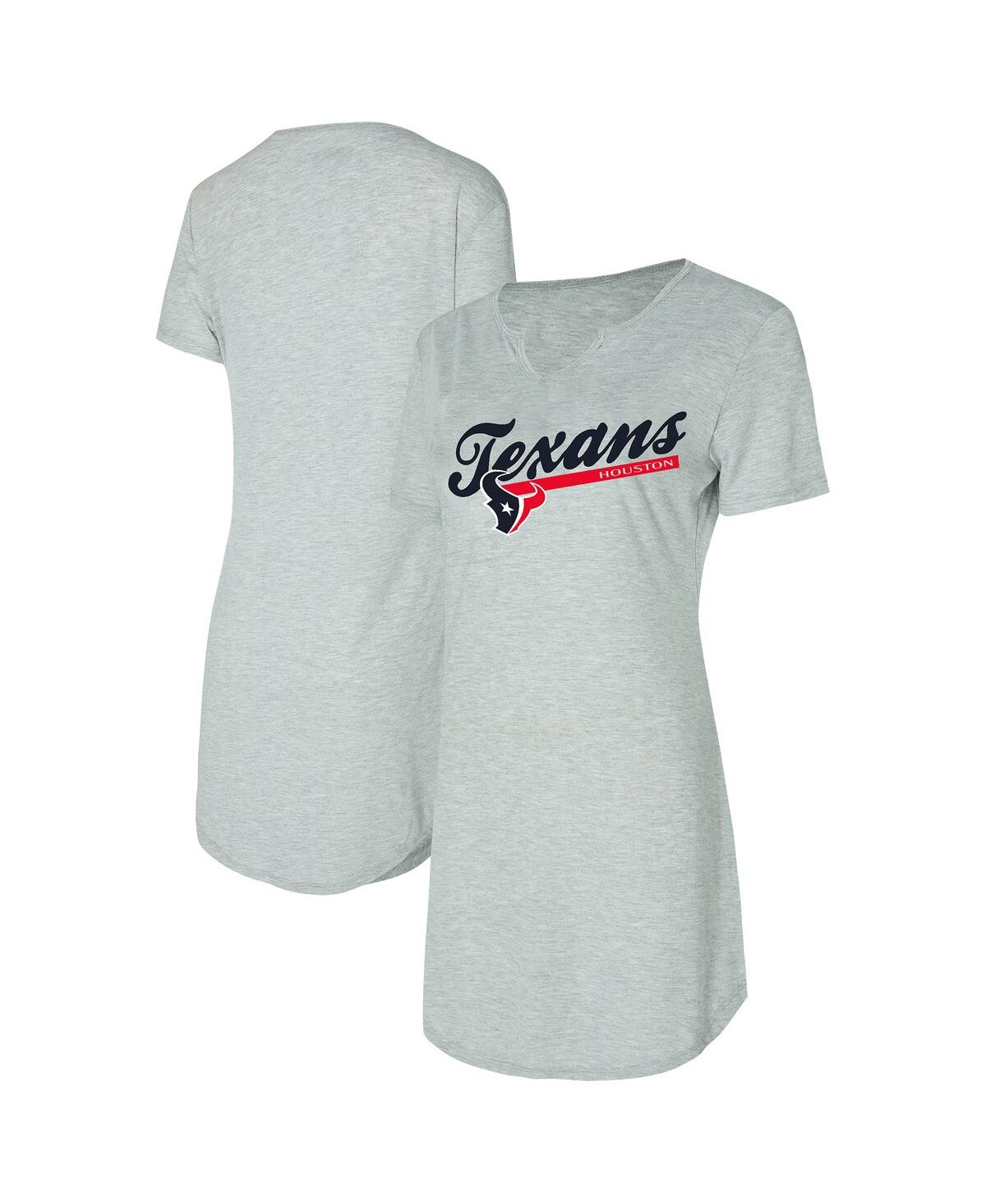 Women's Gray Houston Texans Petition Knit Nightshirt - Gray