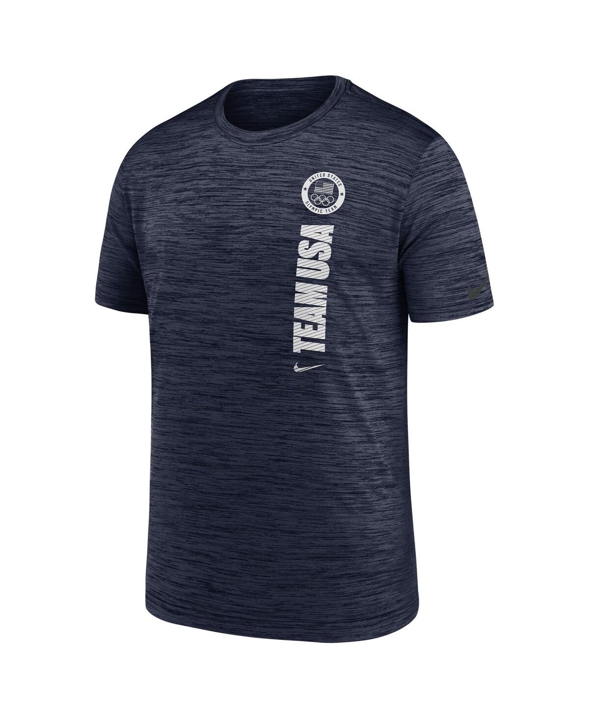 Nike Big Boys And Girls Navy Velocity Team Issue Performance T-shirt In Black