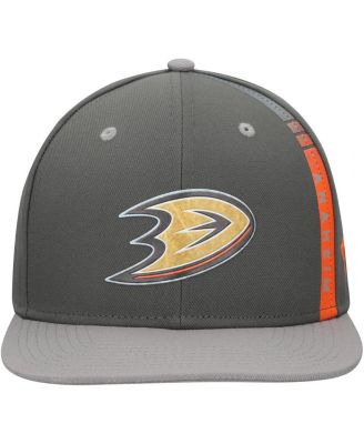 Men's Charcoal Anaheim Ducks Authentic Pro Ice Snapback Hat