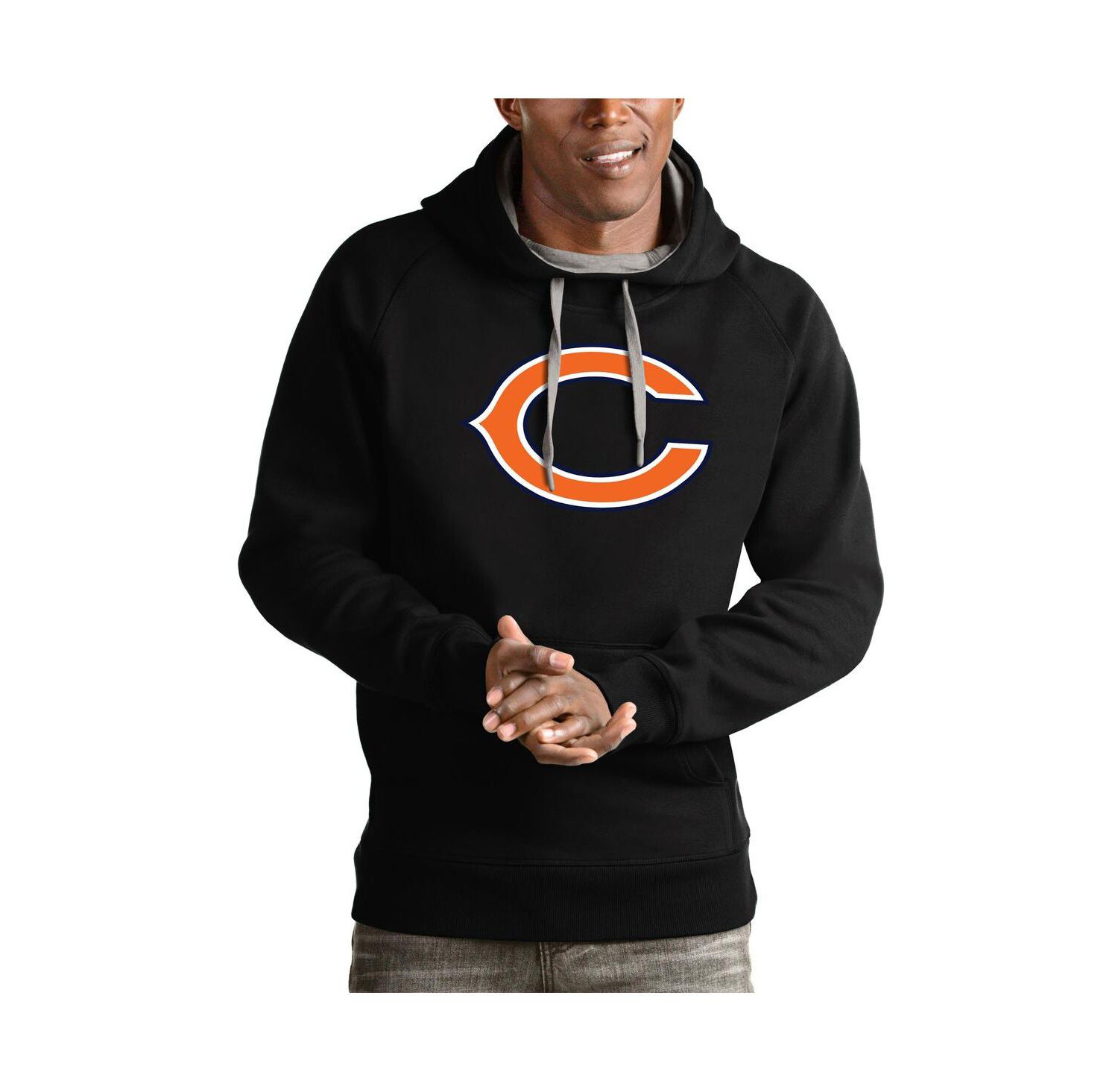 Men's Black Chicago Bears Victory Pullover Hoodie