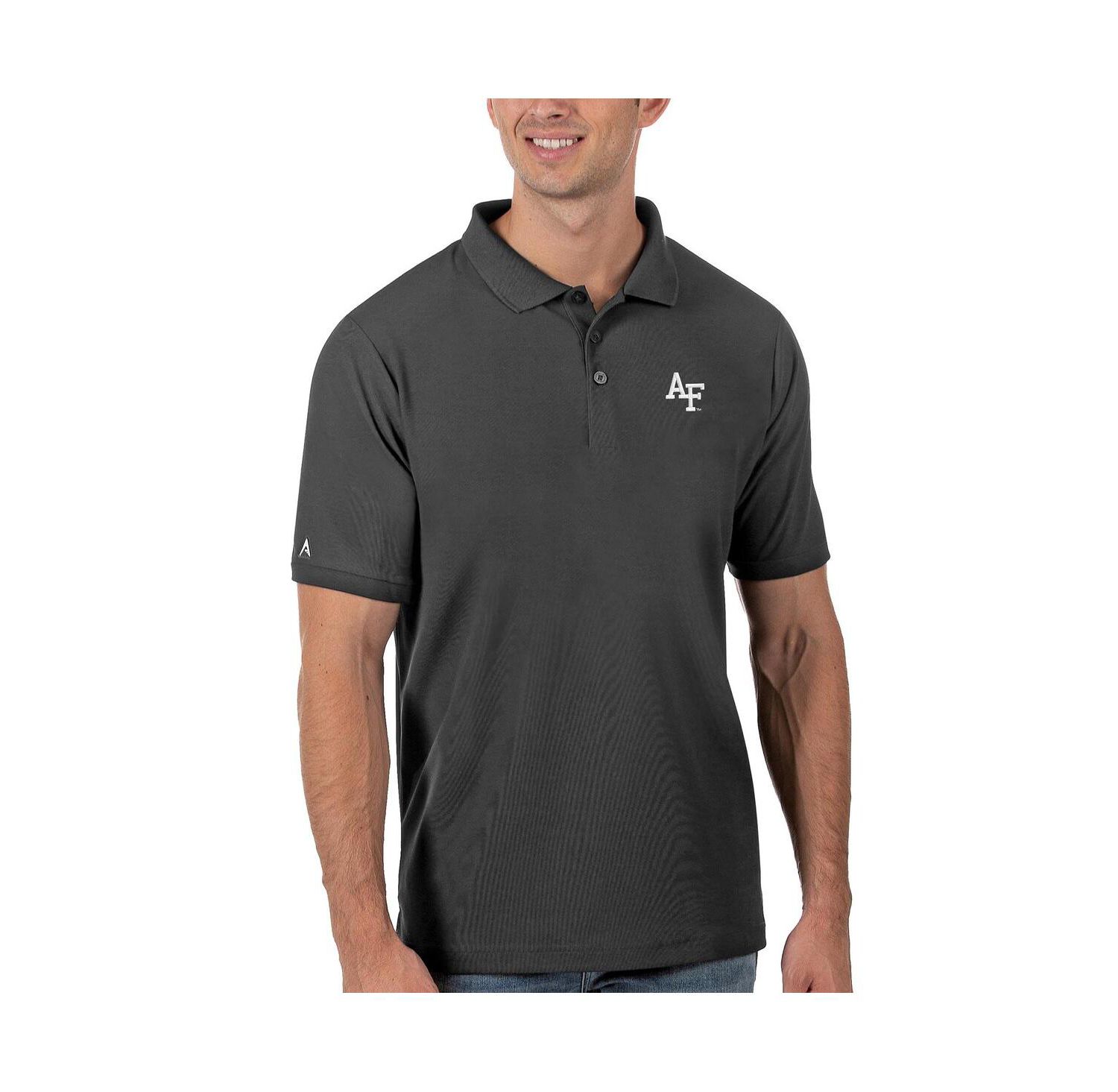 Men's Anthracite Air Force Falcons Legacy Pique Polo Shirt
