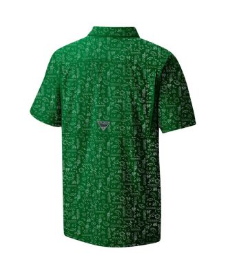 Men's Green New York Jets Super Slack Tide Omni-Wick Button-Up Shirt