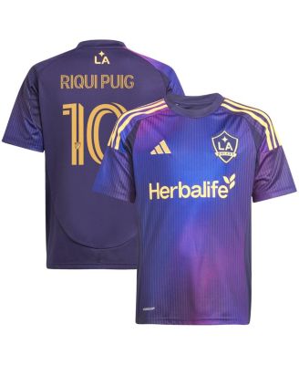 adidas - Big Boys and Girls Riqui Puig Navy LA Galaxy 2025 RIZON Replica Player Jersey