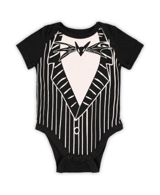 Newborn 2-Piece Black The Nightmare Before Christmas Jack Skellington Bodysuit and Hat Set