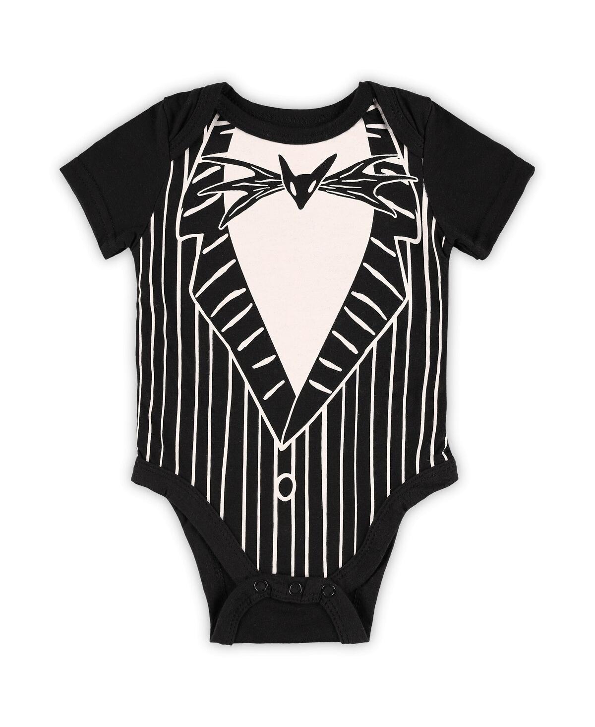 Children's Apparel Network Baby Boys And Girls Black The Nightmare Before Christmas Jack Skellington Bodysuit And Hat Set In Blue
