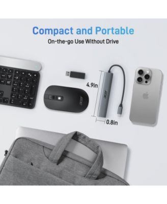 5-in-1 USB-C Hub with 4K HDMI, 100W Power Delivery, 3 USB Ports, and USB-C to HDMI Multiport Adapter for Laptops, PCs, Tablets, MacBook, iPad, iPhone 15/16 Pro/Pro Max