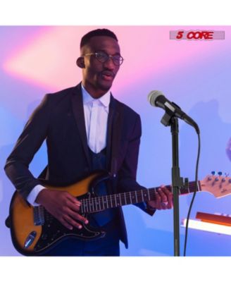 5Core Mic Stand Pair Floor Adjustable Universal Heavy Duty Microphone Stands Round Base Soporte De micrA fono - MS RBP 3T 2PCS