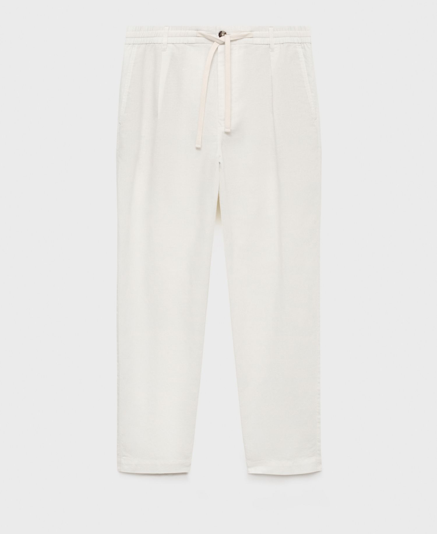 Men's Slim-Fit Drawstring Linen Pants