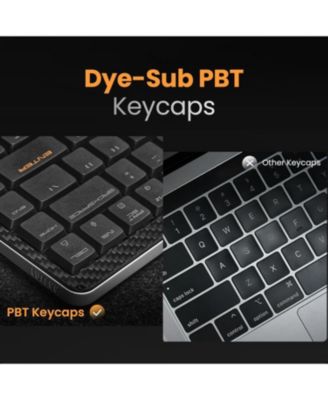 Edge Low Profile Mechanical Keyboard with TOUCH PBT Block Wireless Mouse, 75% Rechargeable