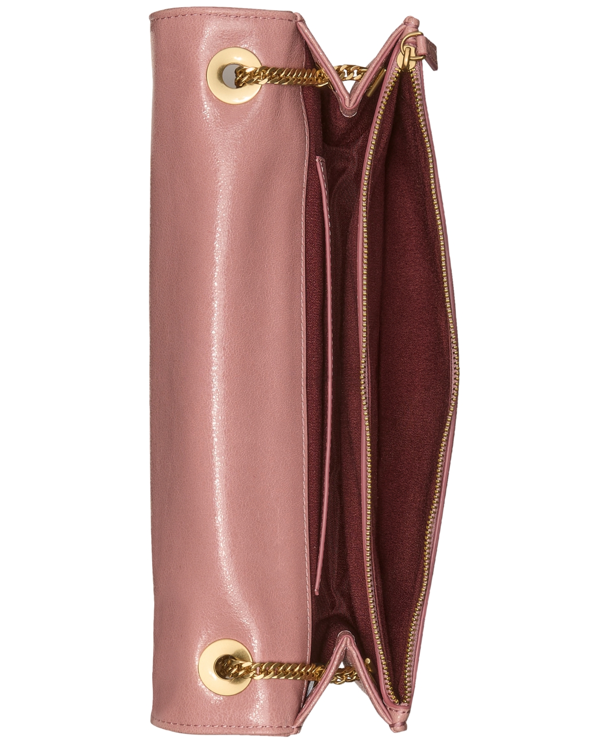 Kate Spade Deco Glazed Leather Soft Shoulder Bag In Pink
