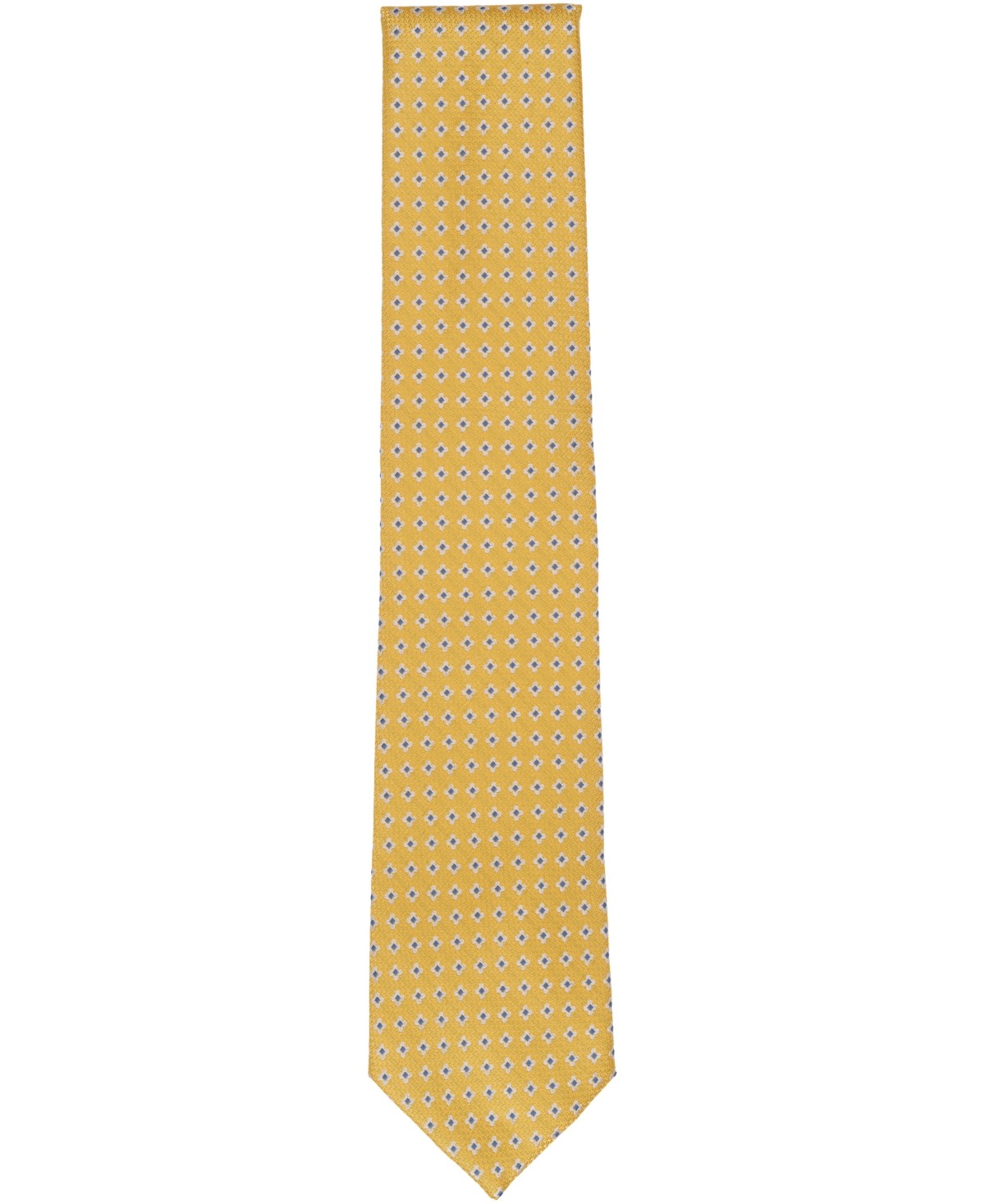 Club Room Men's Ascot Neat Pattern Tie, Macy's Exclusive In Yellow