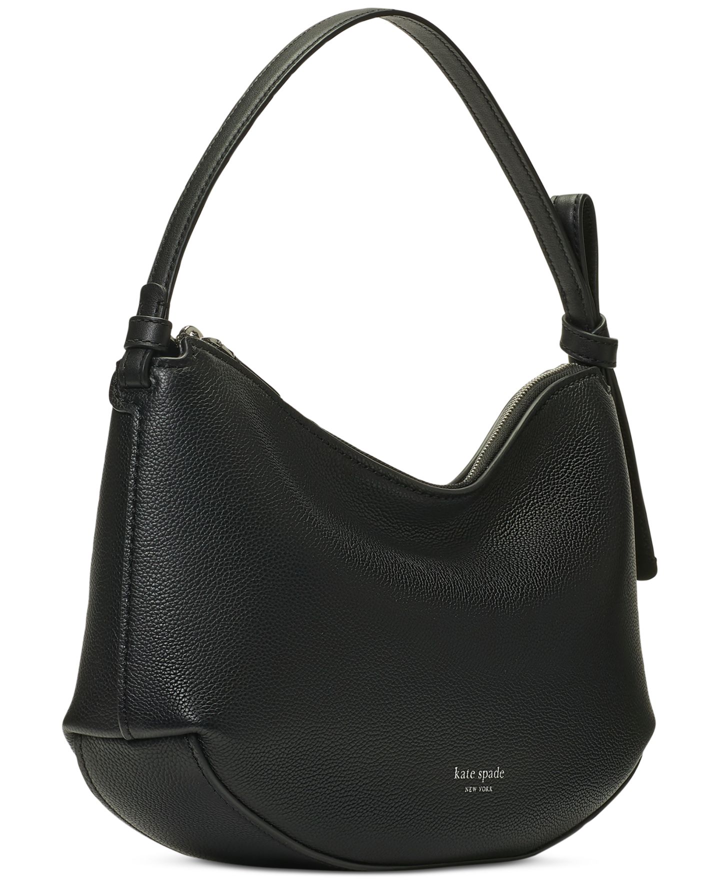 Женская сумка kate spade new york Loop Medium Pebbled Leather Shoulder, цвет: Чёрный — фото 2
