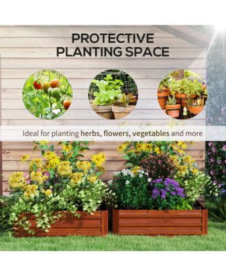 Set of 2 Raised Garden Bed Galvanized Planter Box, 23.5" L x 23.5" W x 12" H.