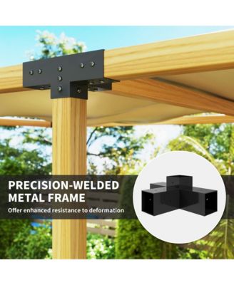 12PCS Pergola Kit Brackets for 4"x4" (Actual 3.6"x3.6") Lumber