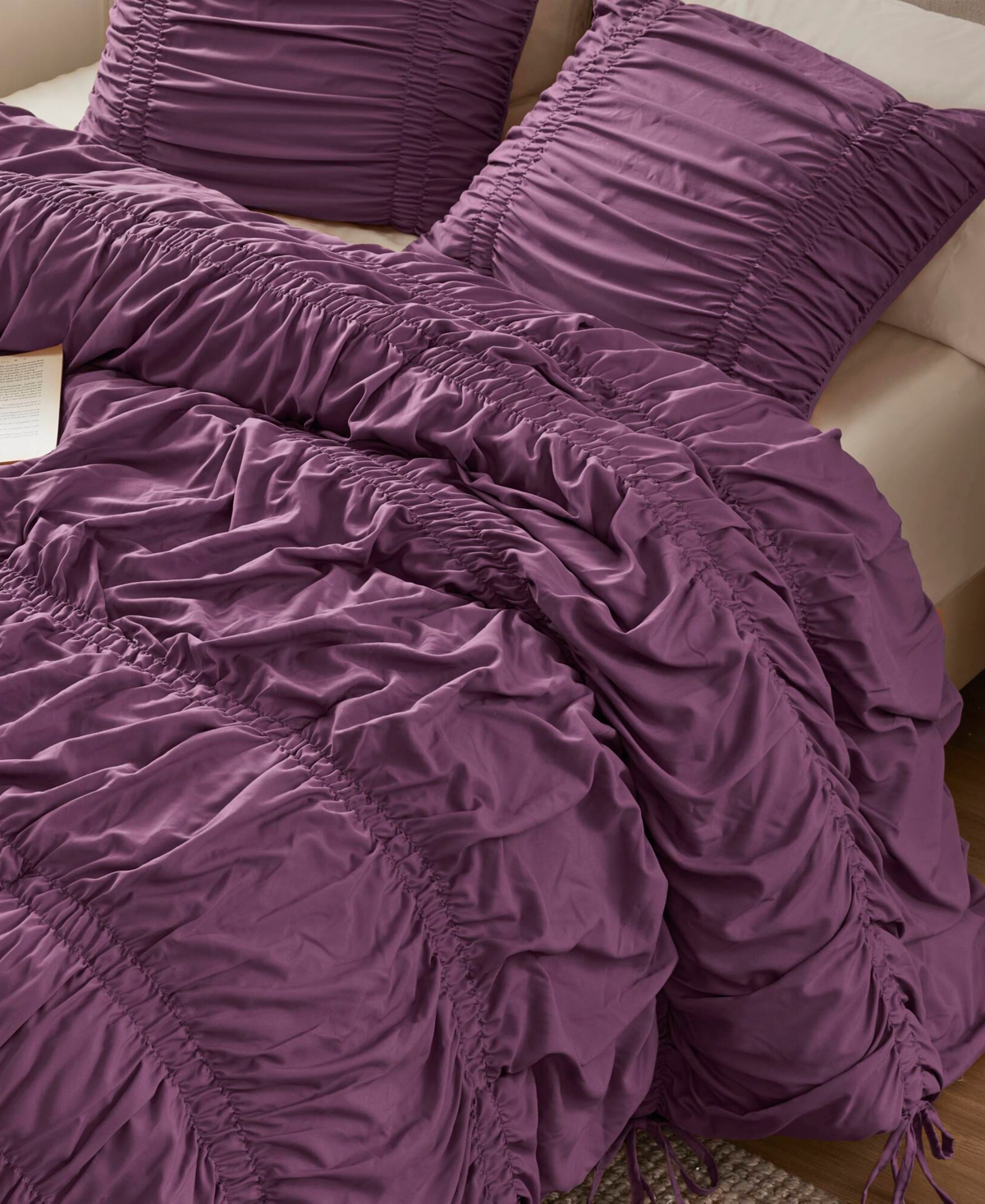 510 Design Mia Ruched 3-pc. Comforter Set, Queen In Purple