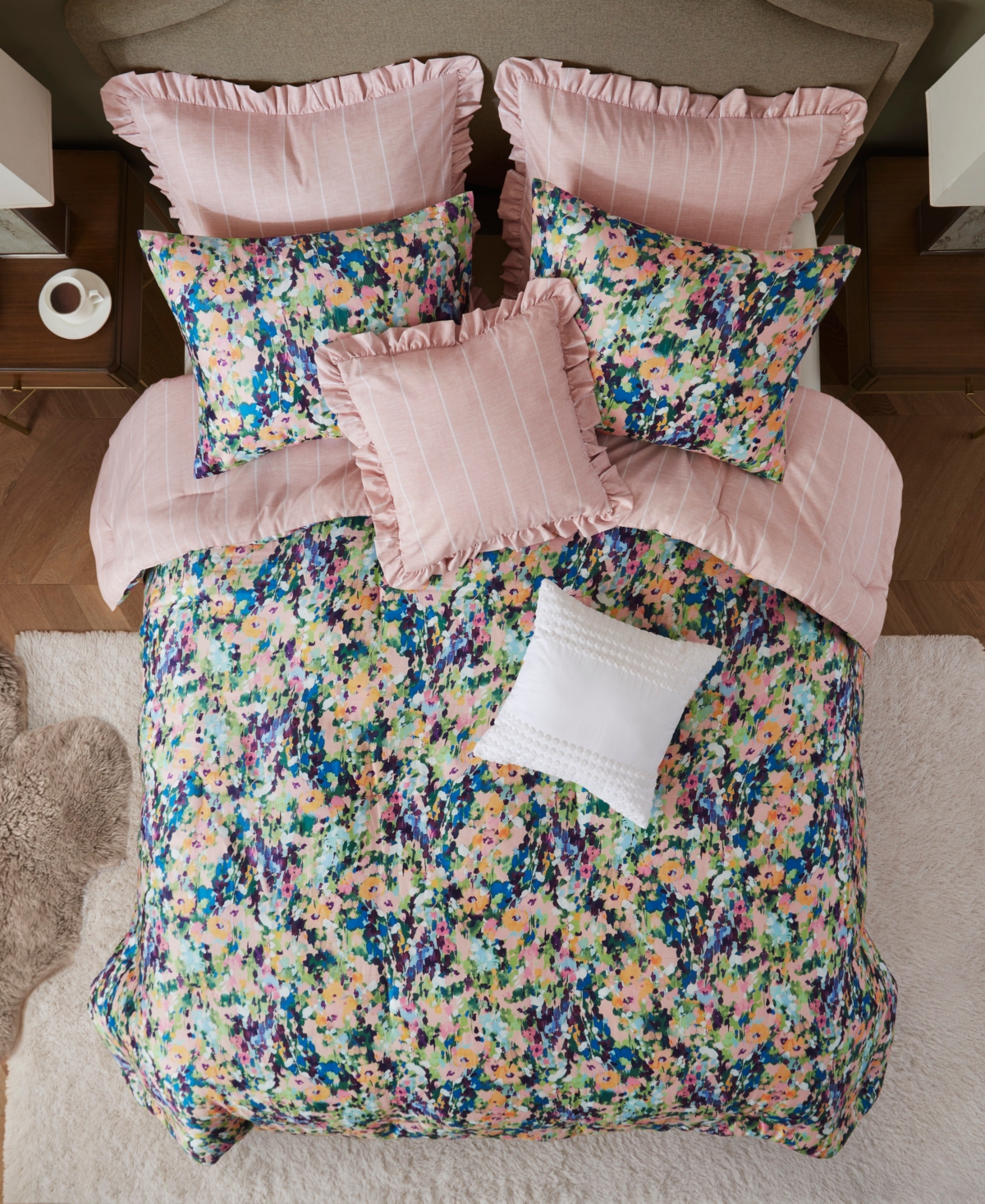Madison Park Ophelia Floral 8-pc. Comforter Set, Queen In Multi
