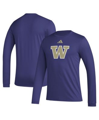 adidas - Men's Purple Washington Huskies Primary Locker Logo Pre-Game Long Sleeve T-Shirt