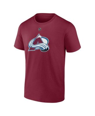Men's Martin Necas Burgundy Colorado Avalanche Authentic Stack Name Number T-Shirt