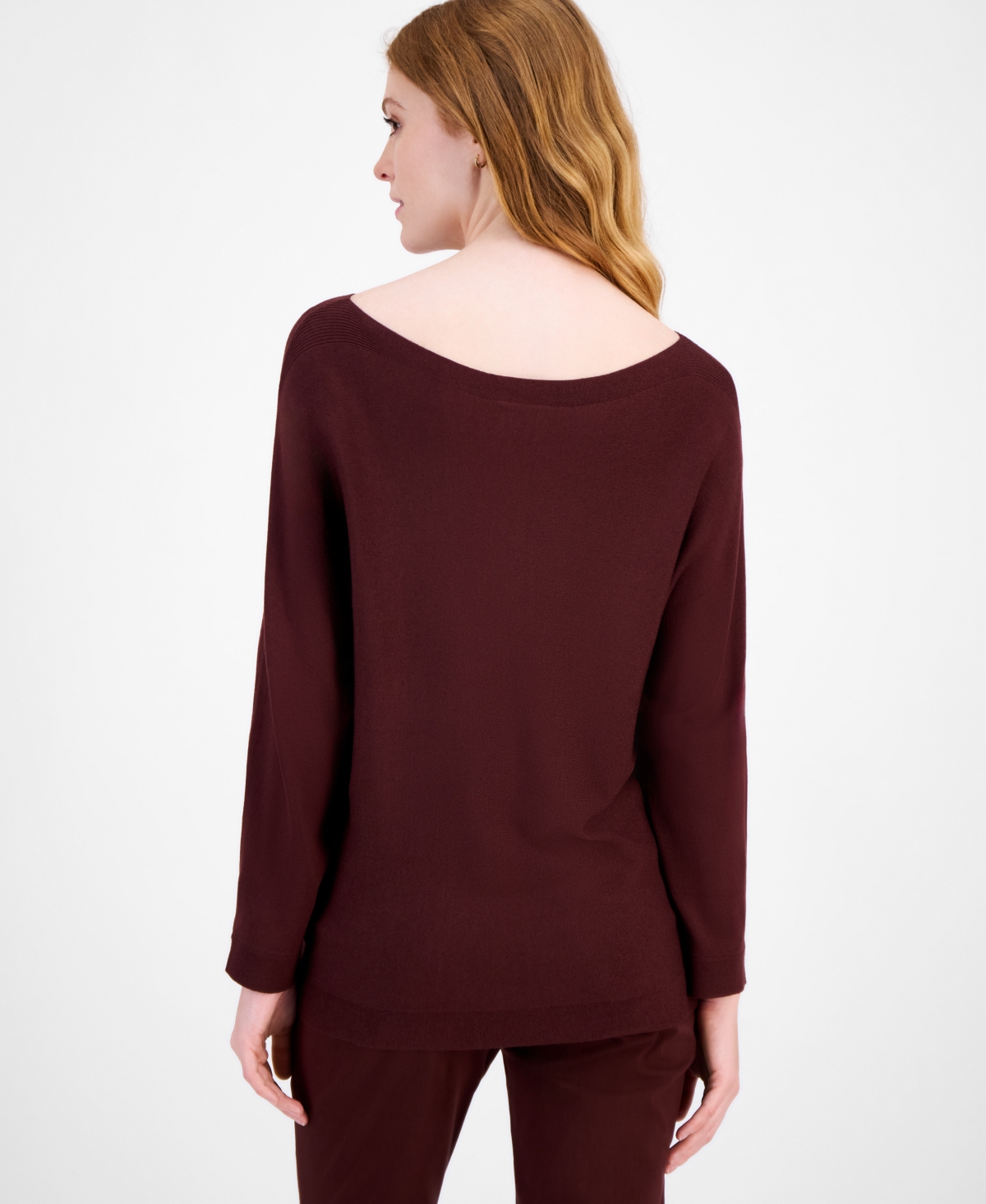 Jm Collection Women's Boat-neck Dolman-sleeve Sweater, Macy's Exclusive In Multi