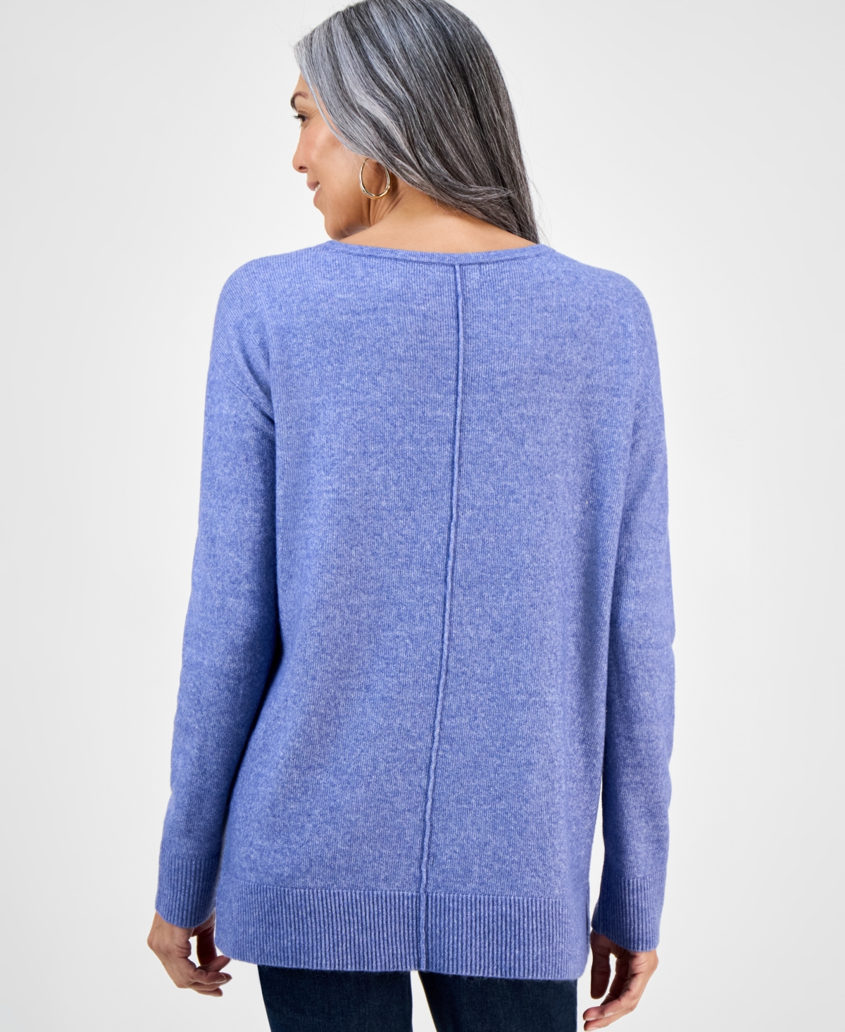 Style & Co Petite Seam-front Boat-neck Sweater, Macy's Exclusive