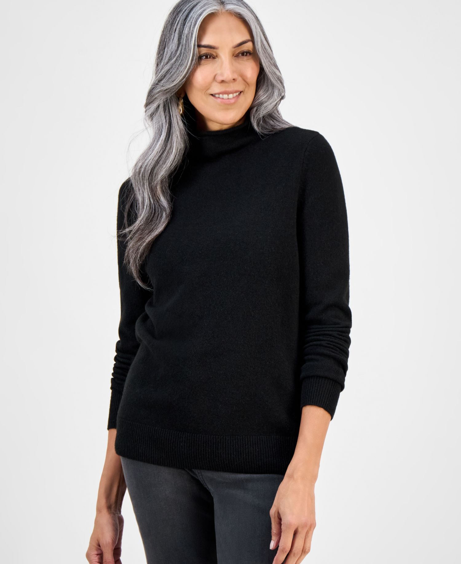 Petite Mock Neck Luxsoft Sweater