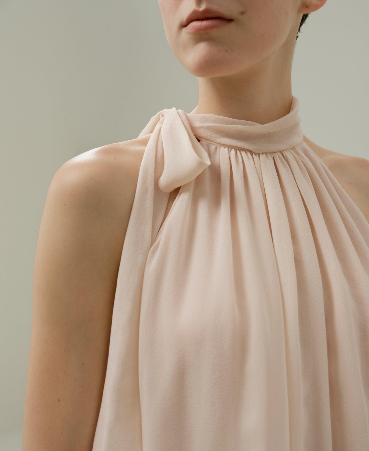 Lilysilk Women's Silk Georgette Tie-Neck Blouse