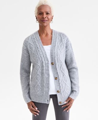 Style & Co - Women's Chunky Cable-Knit Cardigan