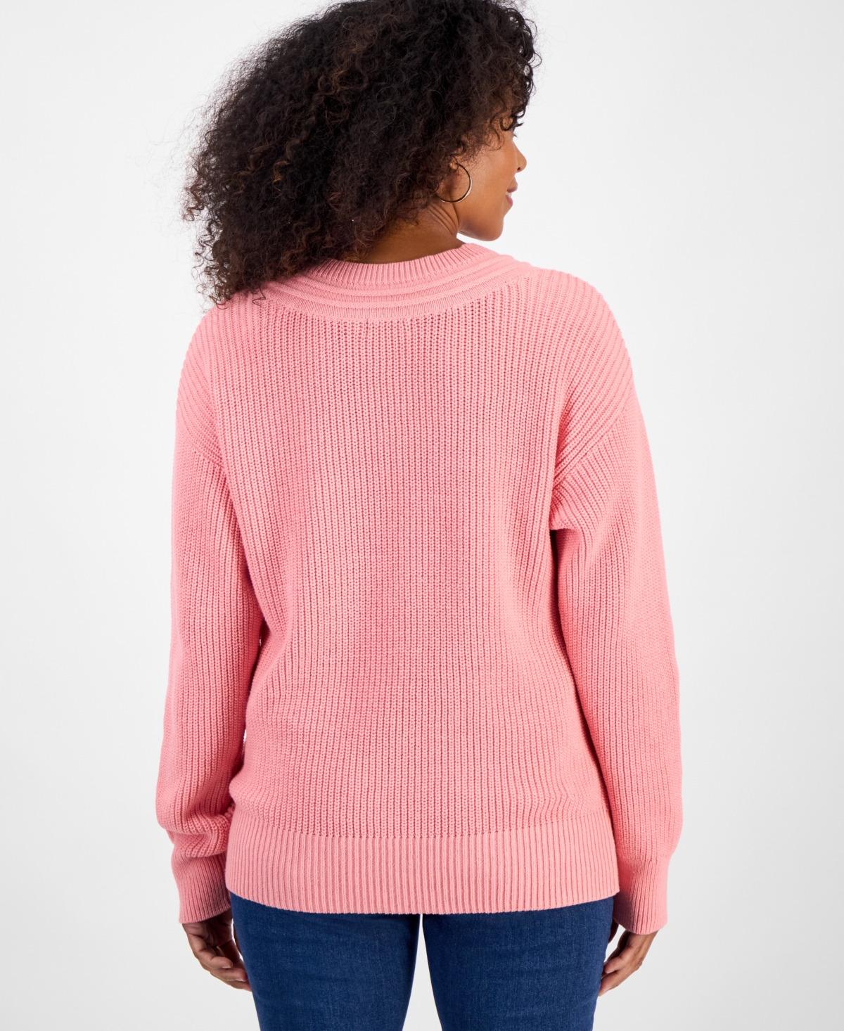 Style & Co Women's V-Neck Long-Sleeve Sweater, Macy's Exclusive
