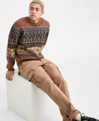 Men's Long-Sleeve Wild Crewneck Sweater, Macy's Exclusive