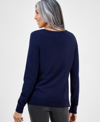 Women's V-Neck Long-Sleeve Sweater, Created for Macy's